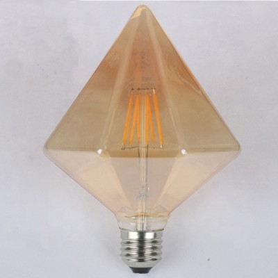 6W E27 dimmable led bulb diamond spire led filament bulb UL FCC led filament bulb